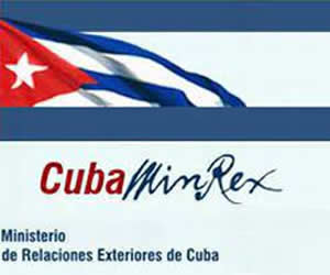  Ministerio de Relaciones Exteriores (Minrex) de Cuba.