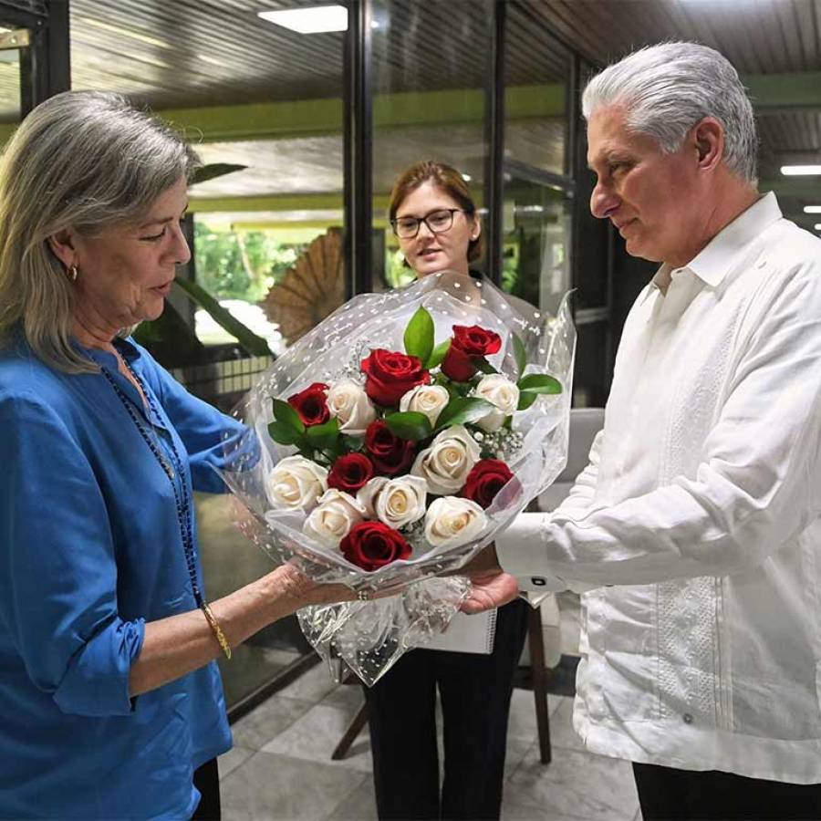 Presidente de Cuba sostuvo encuentro con la princesa de Mónaco