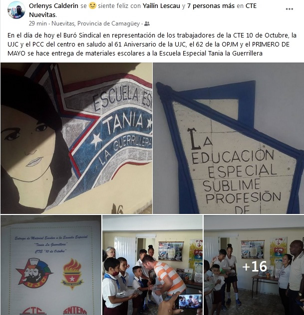  Recibe donativo escuela especial Tania la Guerrillera de Nuevitas.