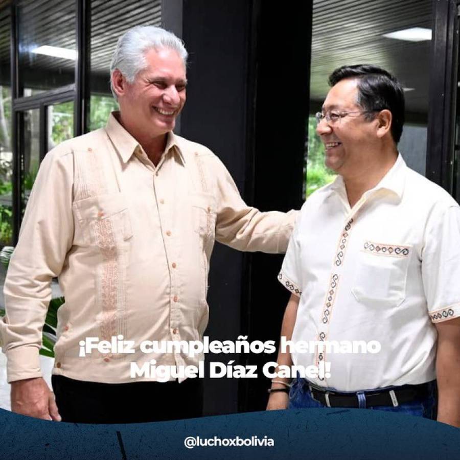Presidente de Bolivia felicita a su par de Cuba por cumpleaños