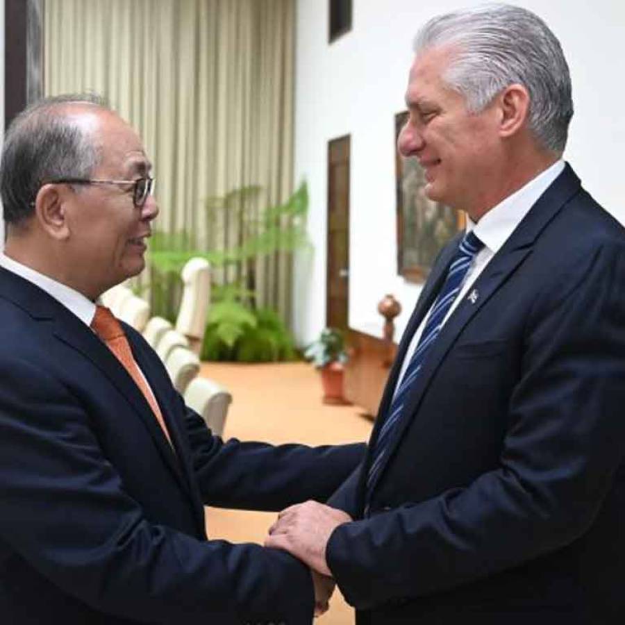 Presidente de Cuba recibió a representante del Gobierno chino