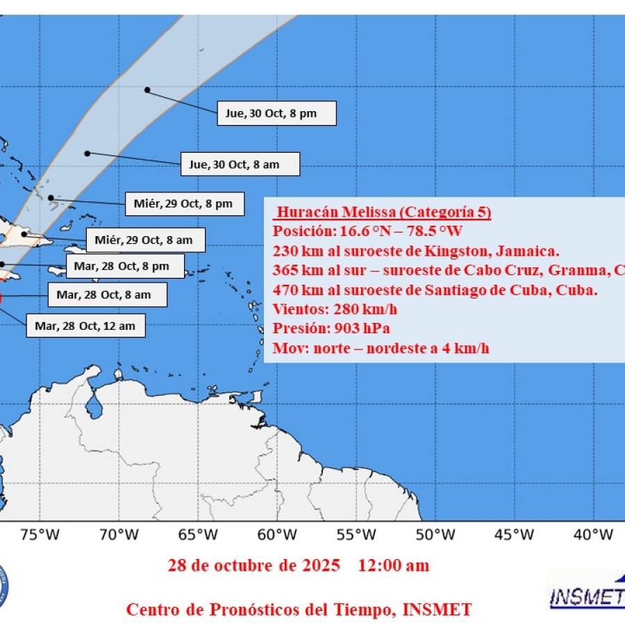 Melissa se aproxima al sur de la región oriental