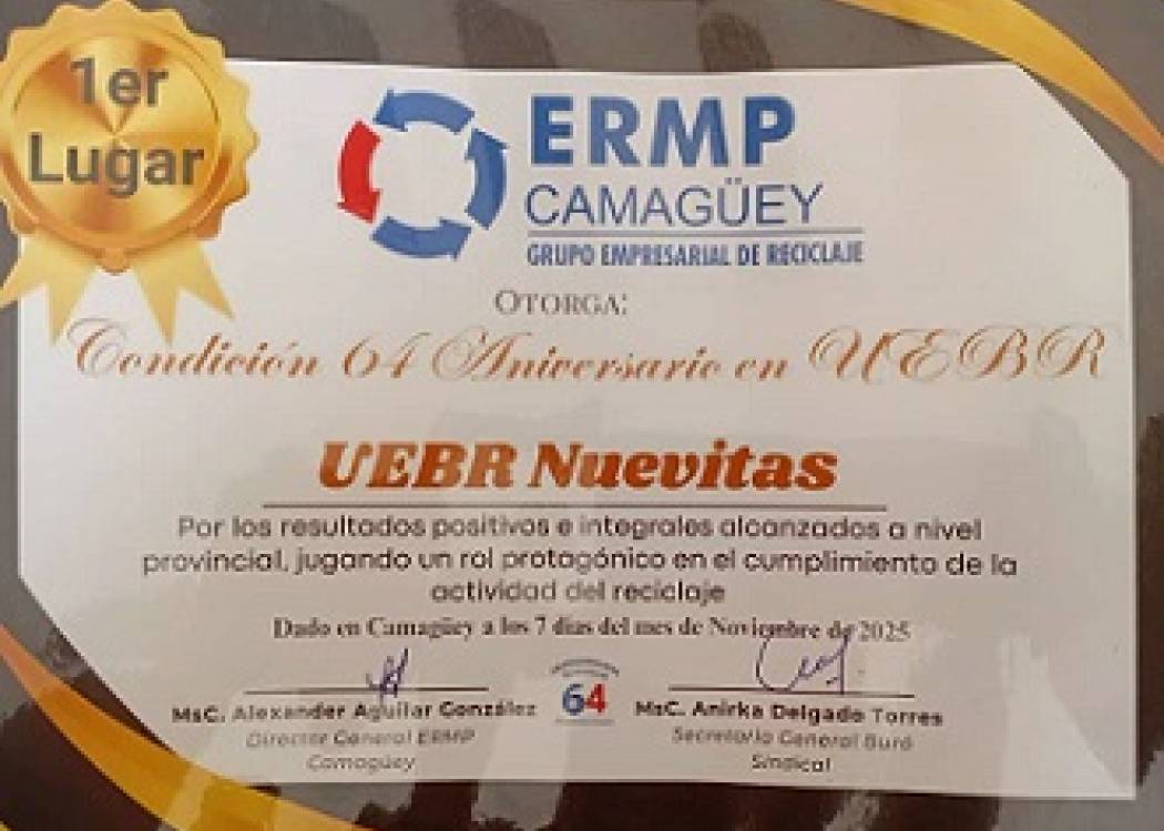 Alcanza Materia Primas de Nuevitas primer lugar en emulación provincial de Camagüey