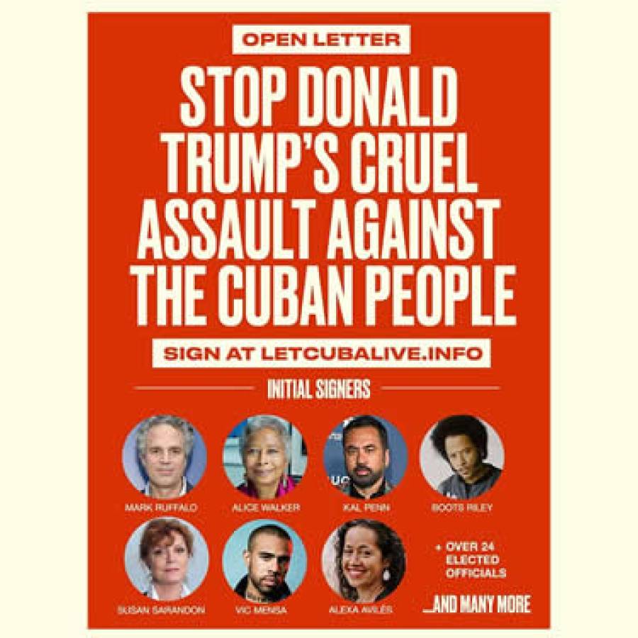 Personalidades de EEUU exigen a Trump cese de agresividad contra Cuba