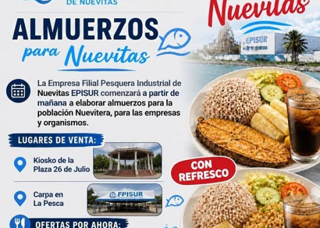Filial Pesquera de Nuevitas inicia servicio de almuerzos para la comunidad