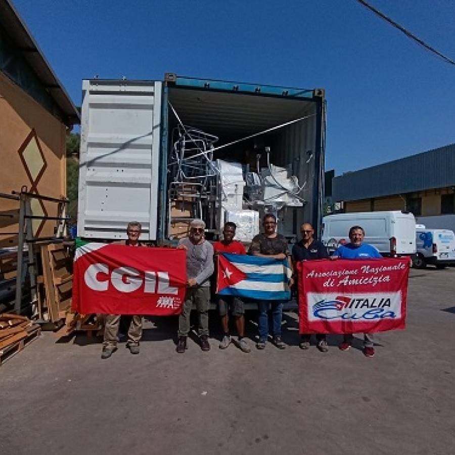 Parten desde Italia hacia Cuba nuevos cargamentos de ayuda solidaria