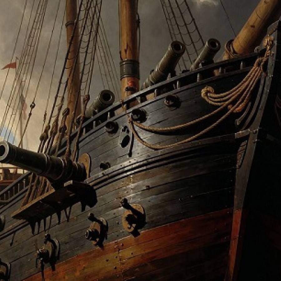 Cañonera española Pizarro, mundo feliz en fondo de la bahía de Nuevitas
